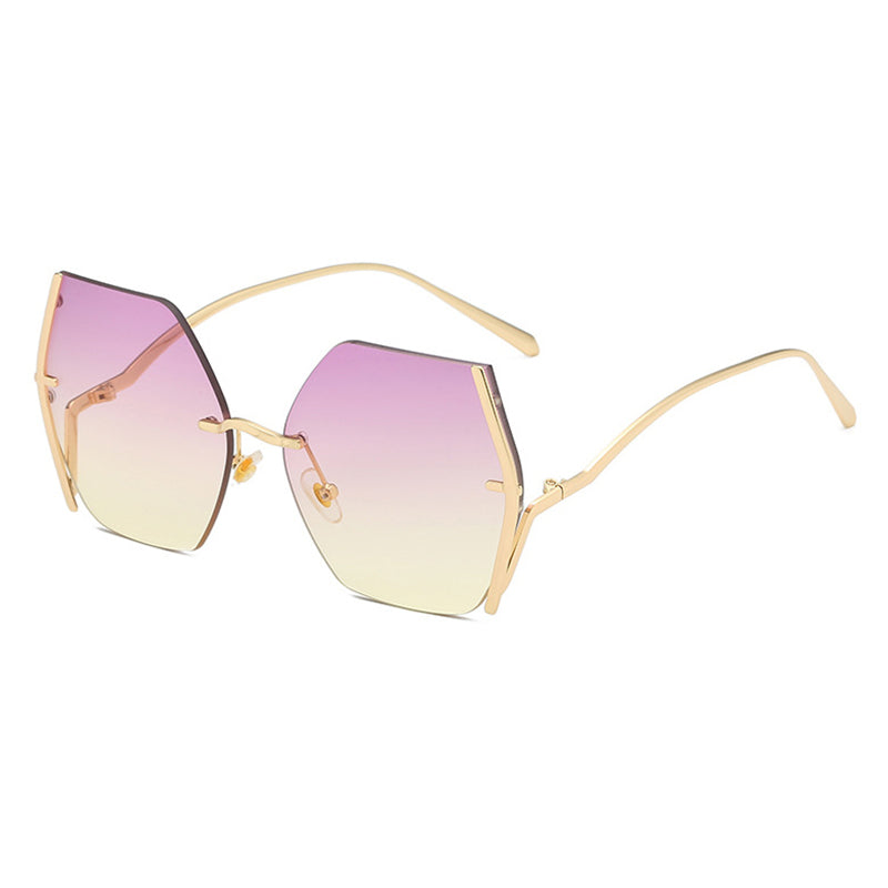 Kayla Oversized Rimless Square Sunglasses - Dreamcatchers Reality